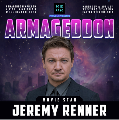 Jeremy Renner announced as the first #WELLYGEDDON guest